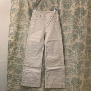 Anthropologie Pilcro White Wide-Leg Pants
